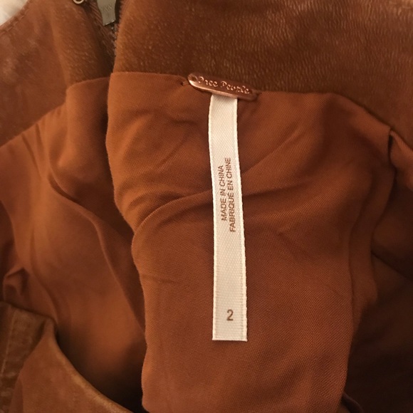 Free People Vegan Suede Mini Skirt Sz 2 - Picture 4 of 4